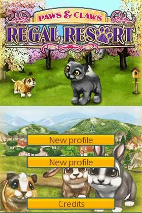 Paws & Claws - Regal Resort (USA) screen shot title